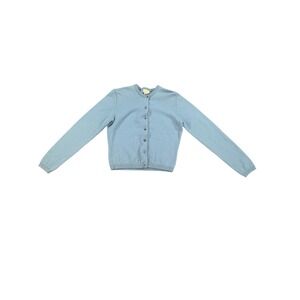 J. Crew Women's Periwinkle 100% Wool Blue Crew Neck‎ Cardigan 
and Shell Size M